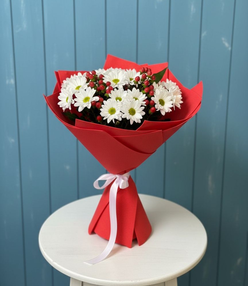 Букет цветов из: Хризантемы в Первомайском Тульской области