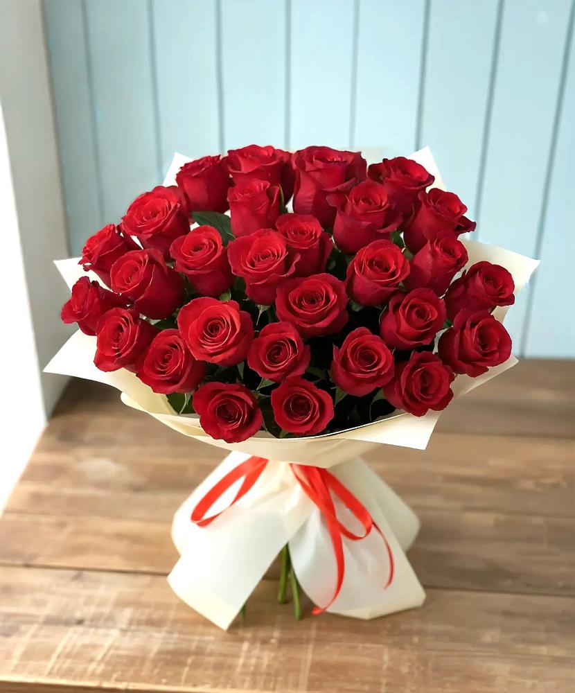 Букет 29 Красных роз в Первомайском Тульской области