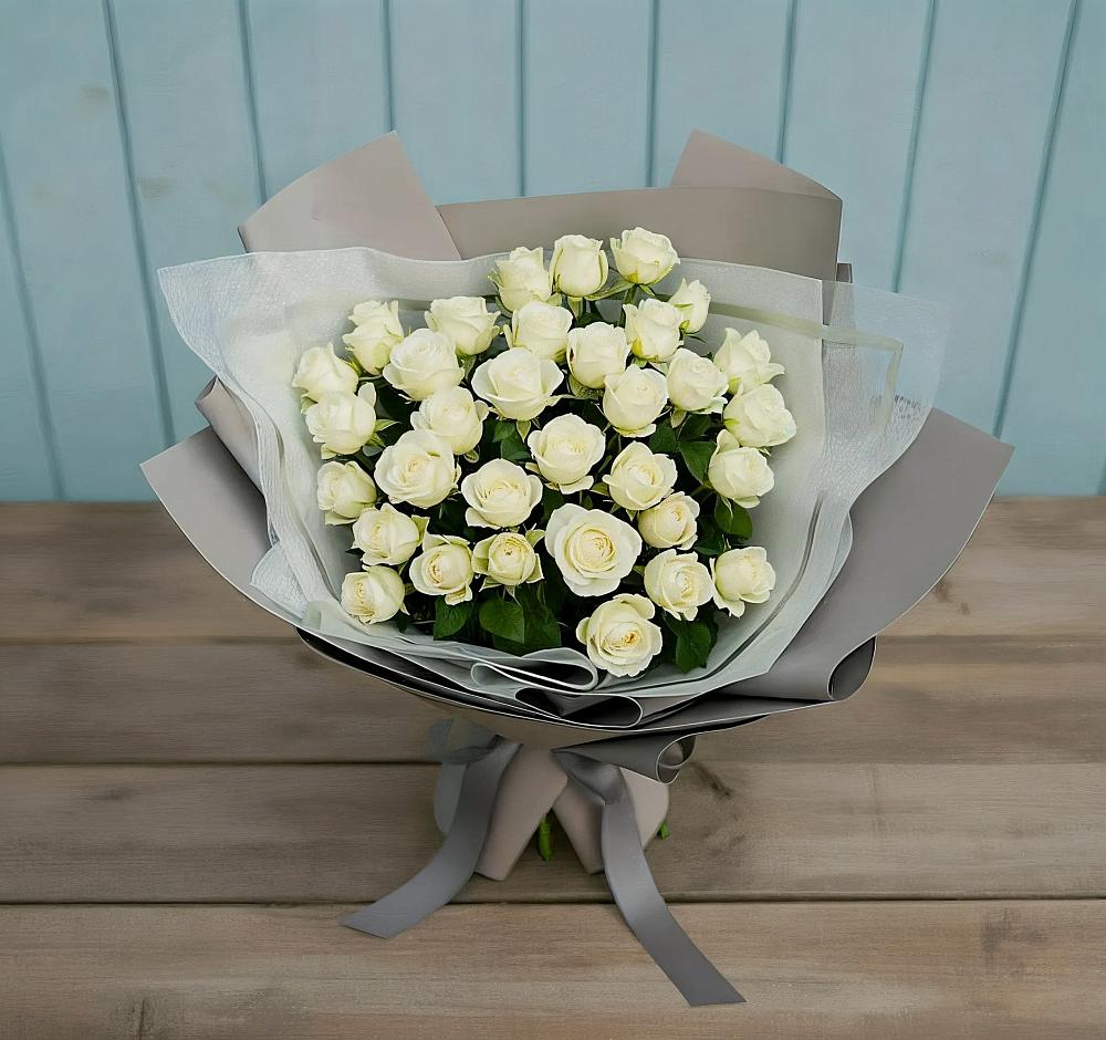 Букет Белоснежная нежность в Первомайском Тульской области