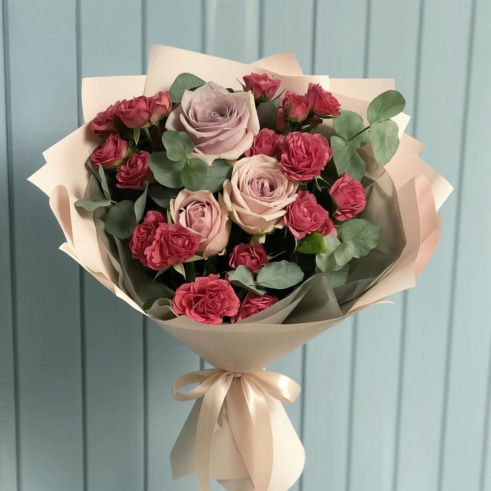 Букет цветов из: Гвоздики и Розы в Первомайском Тульской области