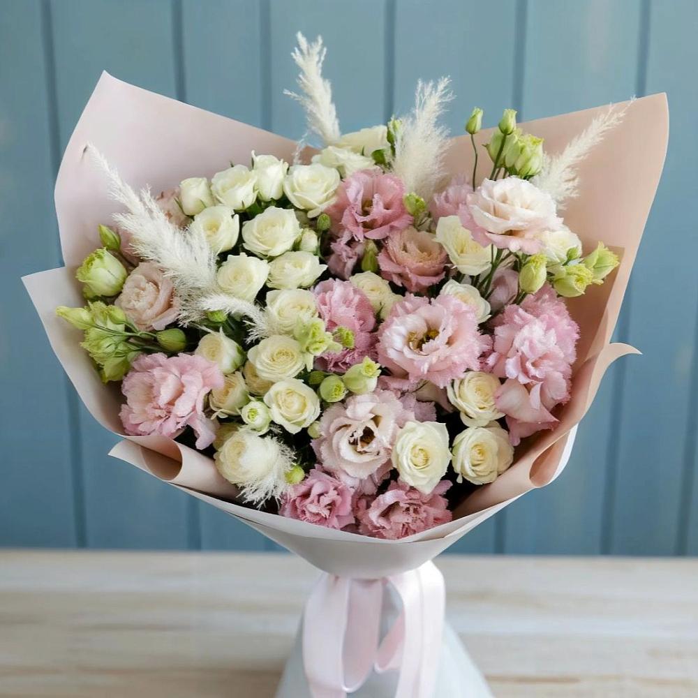 Букет цветов из: Альстромерии и Розы в Первомайском Тульской области