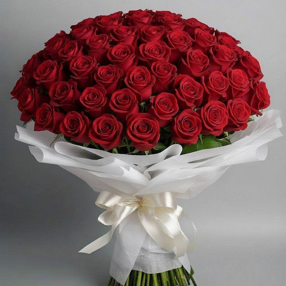 Букет 101 Красная роза Блэк Мэджик в Первомайском Тульской области