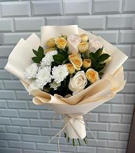 Букет цветов из:  Розы и Хризантемы в Первомайском Тульской области