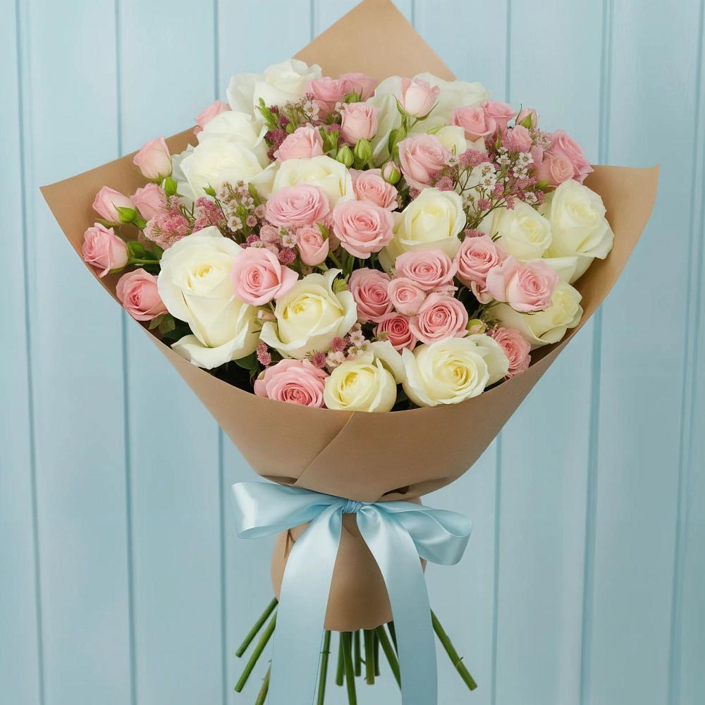 Букет цветов из: Розы в Первомайском Тульской области