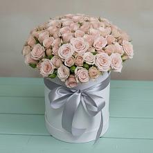 Цветочная композиция из Розы в шляпной коробке в Первомайском Тульской области