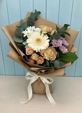 Букет цветов из:  Герберы и Хризантемы в Первомайском Тульской области