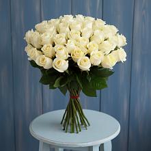 Букет 51 Белая роза Эдлесс Лав #REPLACE_PRED# Первомайском Тульской области