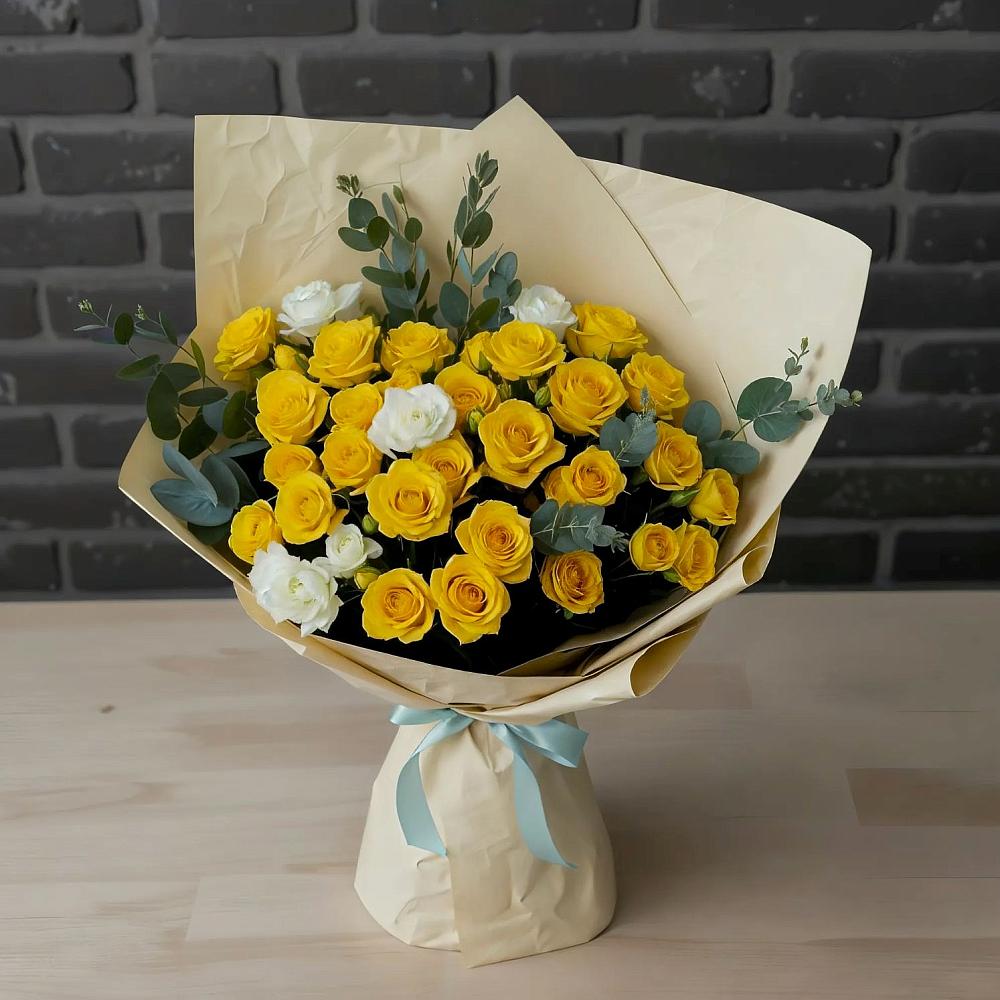 Букет цветов из: Розы в Первомайском Тульской области