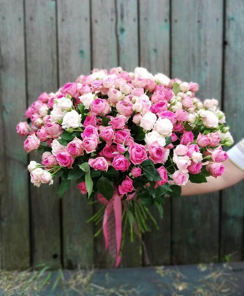 Букет Розовые кустовые розы Натали и Лав Лидия в Первомайском Тульской области