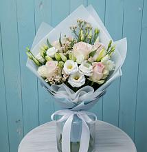 Букет цветов из:  Розы и Лизиантусы в Первомайском Тульской области