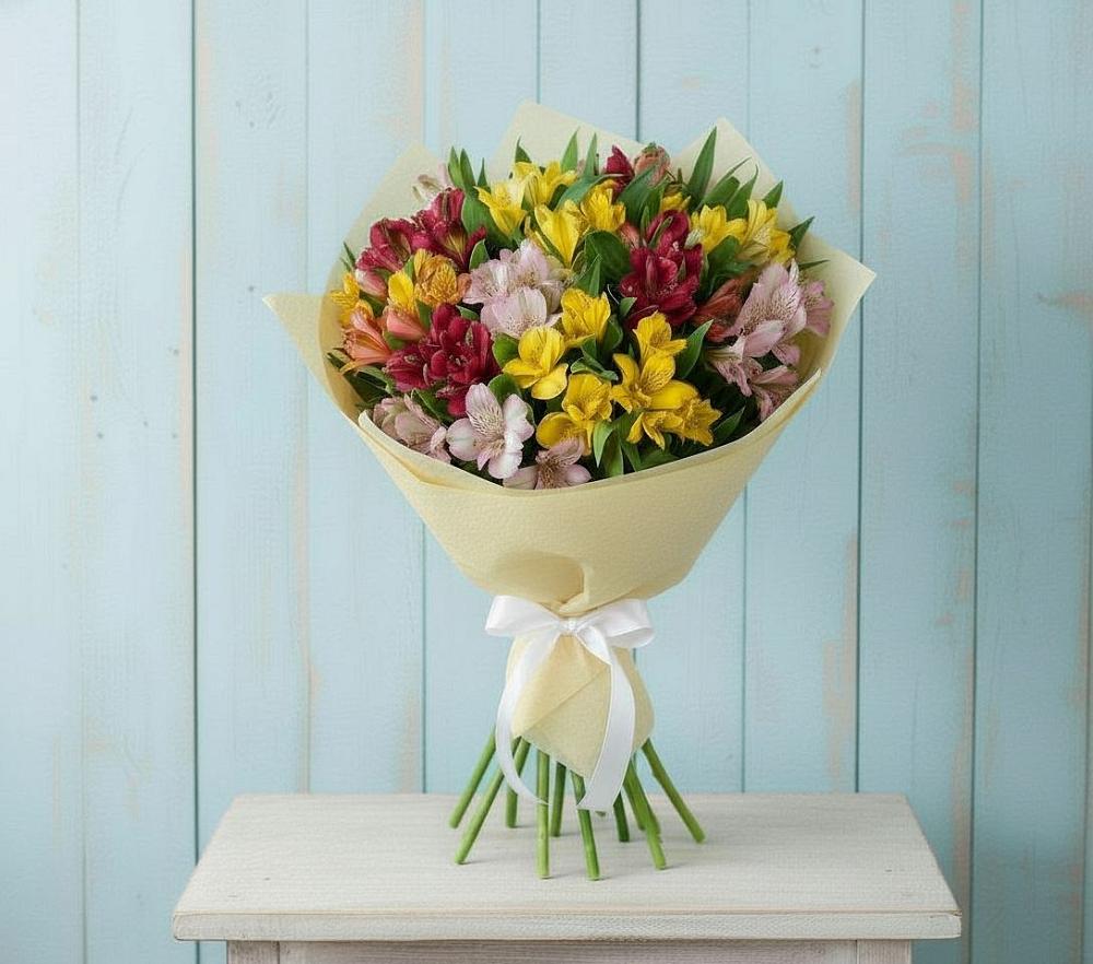 Букет цветов из: Альстромерии в Первомайском Тульской области