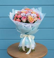 Букет цветов из:  Хризантемы и Розы #REPLACE_PRED# Первомайском Тульской области