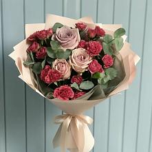 Букет цветов из:  Гвоздики и Розы в Первомайском Тульской области