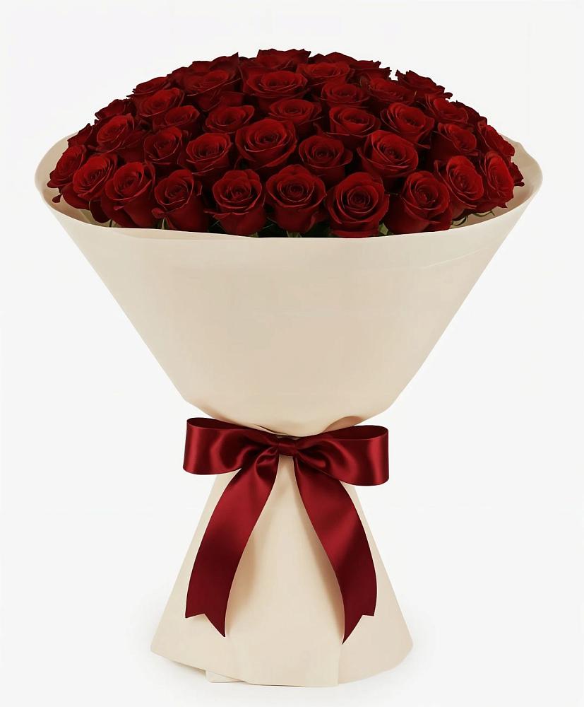 Букет 101 Бордовая роза Блэк Бакарра в Первомайском Тульской области