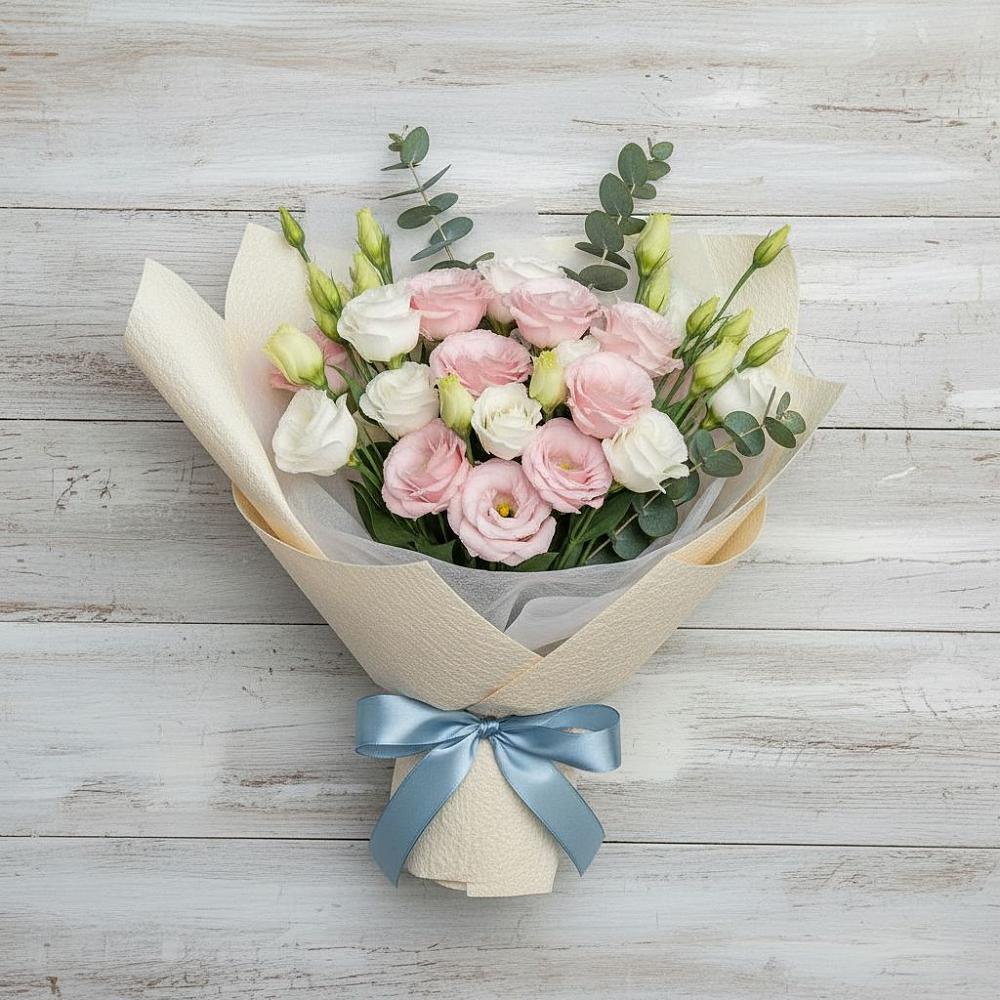 Букет цветов из: Лизиантусы в Первомайском Тульской области